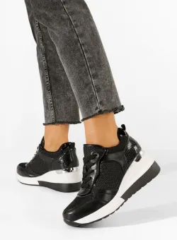 Sneakers cu platforma negri Liouba
