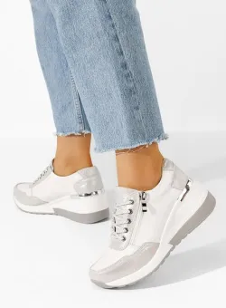 Sneakers dama cu platforma albi Relax