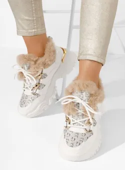 Sneakers dama Macia albi