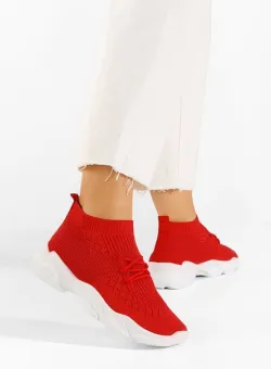 Sneakers dama rosii Floriena