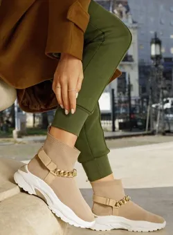 Sneakers High-Top Gisella kaki