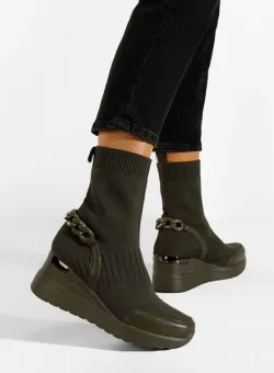 Sneakers tip soseta verzi Guliana