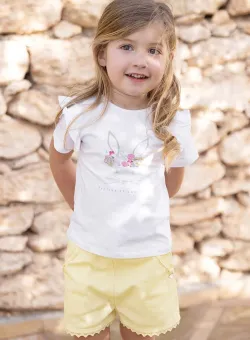 Tartine et Chocolat tricou bebe culoarea alb