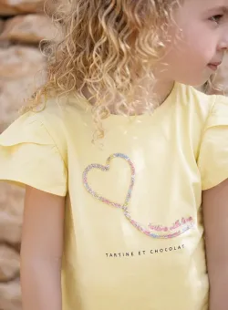 Tartine et Chocolat tricou copii culoarea bej
