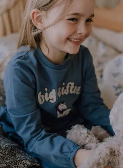 That's mine bluză copii Benita big sister Blouse 33117 culoarea bleumarin BENITA Big Sister