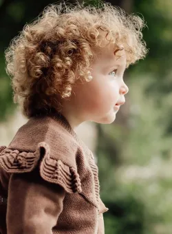 That's mine cardigan din bumbac pentru bebeluși FIC50 culoarea maro, light FINULA