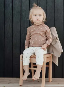 That's mine leggins bebe LEN10 culoarea bej, cu imprimeu COCOTTE