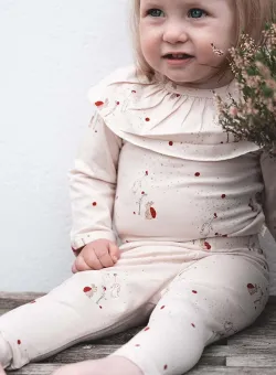 That's mine leggins din bumbac pentru bebeluși Elois culoarea bej, modelator