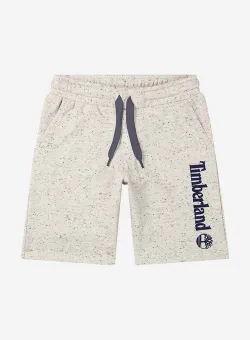Timberland pantaloni scurti copii Bermuda Shorts culoarea bej, melanj, talie reglabila