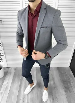 Tinuta barbati smart casual Pantaloni + Camasa + Sacou 10379