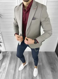Tinuta barbati smart casual Pantaloni + Camasa + Sacou 10380