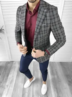 Tinuta barbati smart casual Pantaloni + Camasa + Sacou 10562