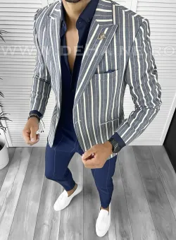 Tinuta barbati smart casual Pantaloni + Camasa + Sacou B9164