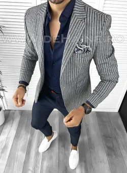 Tinuta barbati smart casual Pantaloni + Camasa + Sacou B9194