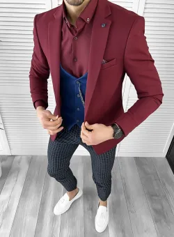 Tinuta barbati smart casual Pantaloni + Camasa + Sacou+Vesta 10454