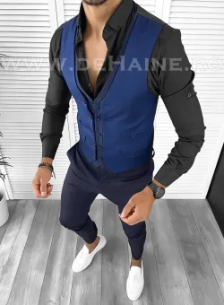Tinuta barbati smart casual Pantaloni + Camasa+Vesta B9139