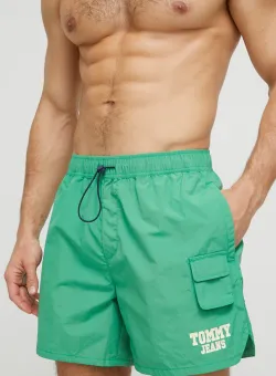 Tommy Jeans pantaloni scurti de baie culoarea verde
