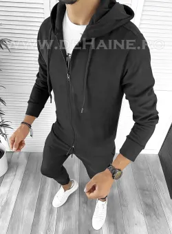 Trening barbati negru pantaloni + hanorac B6115 55