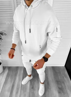Trening barbati pantaloni + hanorac alb K025 Y13-1 X5