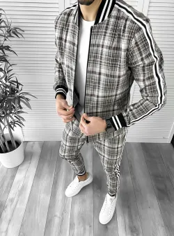 Trening barbati slim fit Pantaloni + Hanorac 10021 P19-5.2