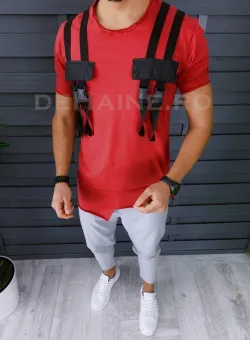 Tricou barbati slim fit asimetric ZR A8489 N7-4.3