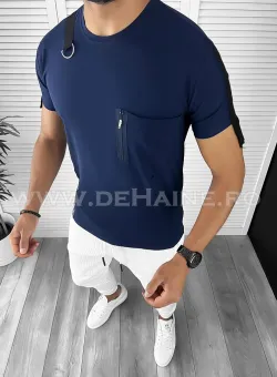 Tricou barbati slim fit bleumarin ZR B1420 N1-5.2