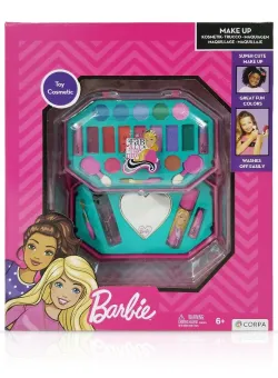 Trusa de Make-up octogonala, cu 2 niveluri, Barbie