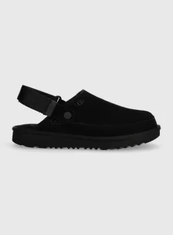 UGG papuci din piele intoarsa pentru copii GOLDENSTAR CLOG culoarea negru