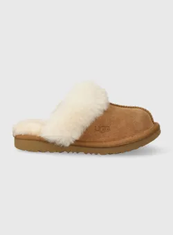UGG papuci din piele intoarsa pentru copii K COZY II culoarea bej
