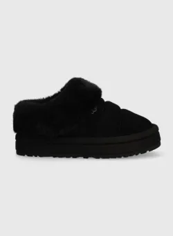 UGG papuci din piele intoarsa TAZZLITA culoarea negru