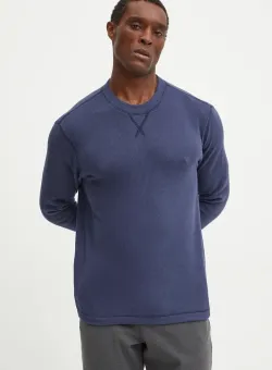 United Colors of Benetton bluza pijama barbati, culoarea albastru marin, neted, 3Q414M01T