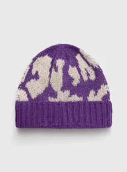 United Colors of Benetton caciula copii culoarea violet, din tesatura neteda