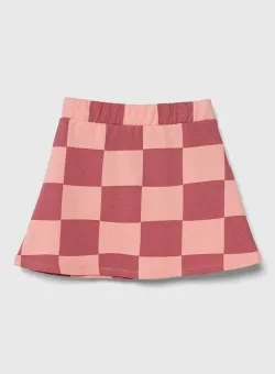 United Colors of Benetton fusta din bumbac pentru copii culoarea roz, mini, evazati