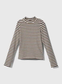 United Colors of Benetton longsleeve copii culoarea bej, cu turtleneck