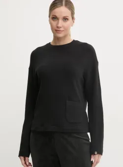 United Colors of Benetton longsleeve de pijama culoarea negru, 3Q413M06F