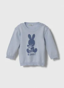 United Colors of Benetton pulover din bumbac pentru bebeluși light