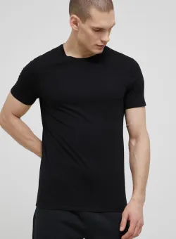 United Colors of Benetton tricou de pijama culoarea negru, neted