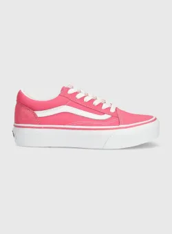 Vans tenisi copii Old Skool Platform culoarea roz