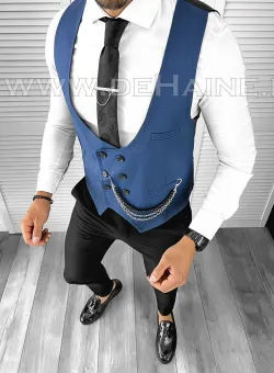 Vesta barbati eleganta slim fit bleumarin B8124 76-4