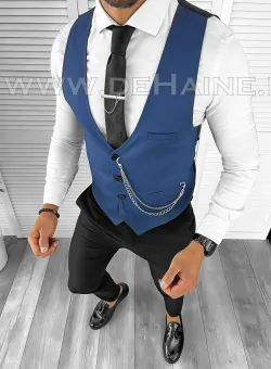 Vesta barbati eleganta slim fit bleumarin B8127 75-4 e