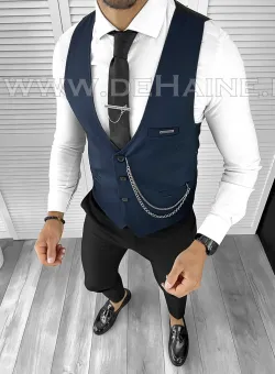 Vesta barbati eleganta slim fit bleumarin B8150 142-6 E