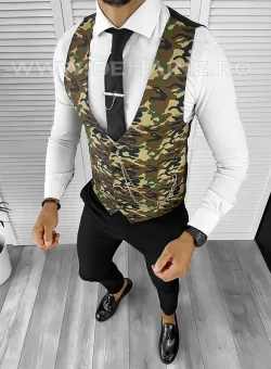 Vesta barbati slim fit camuflaj B8249 103-2 E~
