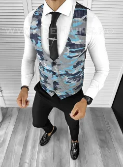 Vesta barbati slim fit camuflaj B8255 75-4 E