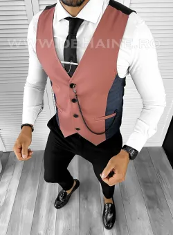 Vesta barbati slim fit roz B8264 75-4 e