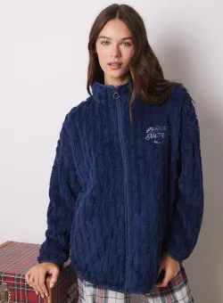 women'secret halat MIX AND MATCH PERFECT MATCH culoarea albastru marin, 3148777