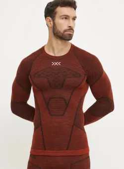 X-Bionic longsleeve funcțional Symbio Merino culoarea rosu, YTB2W24M