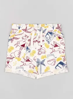 zippy pantaloni scurti bebe culoarea bej, neted, talie reglabila