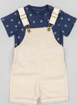 zippy set de bumbac pentru copii culoarea bej