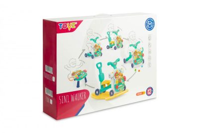 Antepremergator transformabil in vehicul fara pedale multifunctional 5 in 1 cu muzica si lumini Toyz Roz