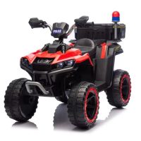 ATV electric pentru copii 3-6 ani, Kinderauto Police, 80W, 12V 7Ah, echipare premium, rosu